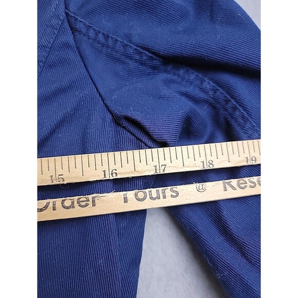 Banana Republic Jacket Womens 4 Blue Linen Cotton Button Military Field Pockets - Picture 10 of 13